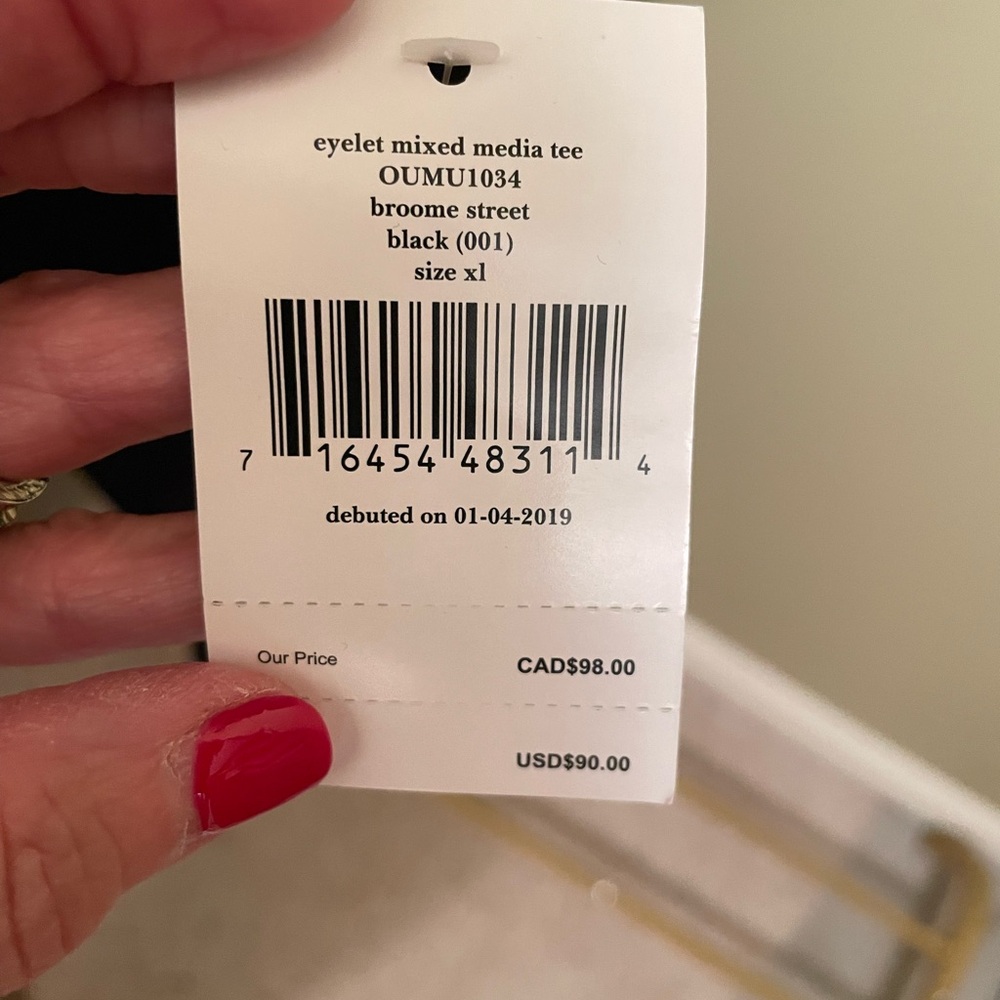 Kate Spade Midnight Blue Eyelet Sleeve Blouse - Picture 4 of 4